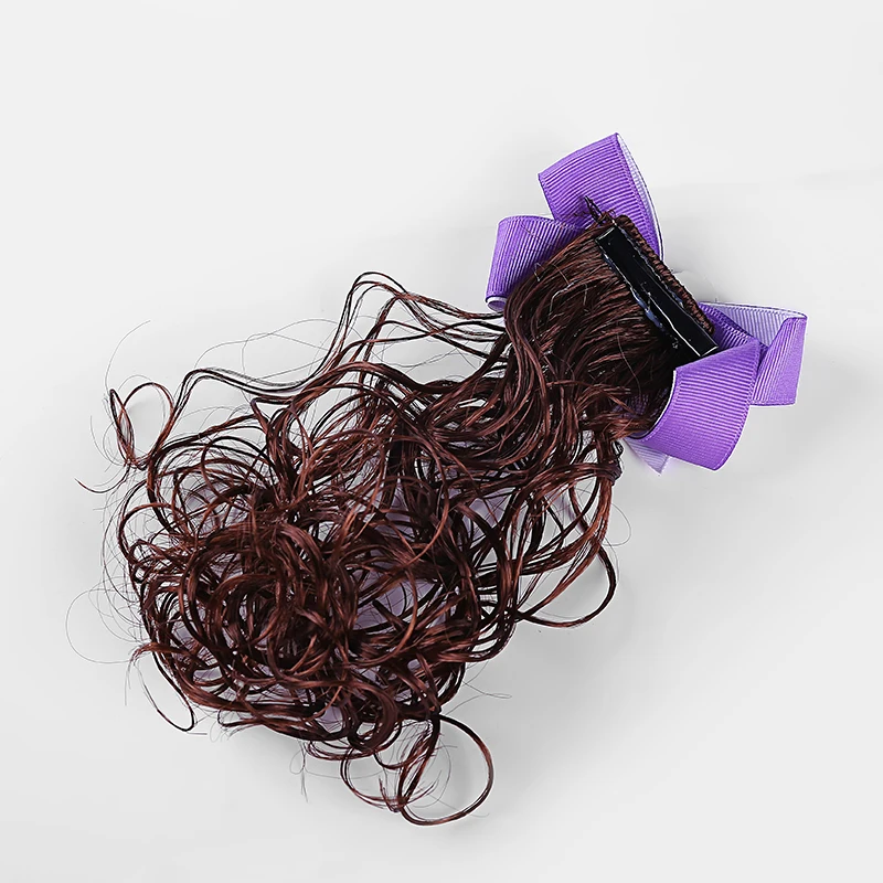 Purpls bow girl hair bows for girls kinky curly +purple +clip+girl shaped little clips women 2019 | Детская одежда и обувь