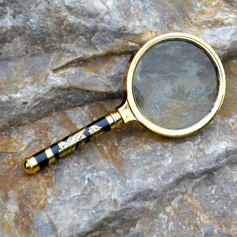 5X 80 мм Ручные лупы с металлическим покрытием лупа для ювелирных изделий дизайном