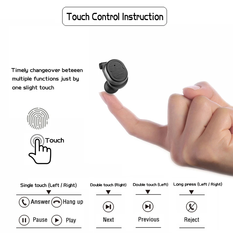 IBESI YL08 TWS 5 0 Bluetooth наушники Мини Смарт Беспроводные с сенсорным управлением