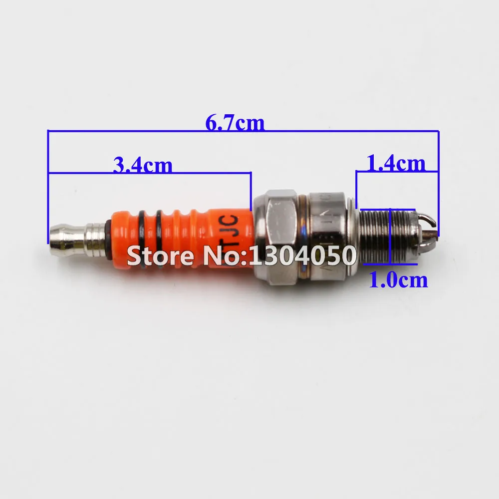 3 электроды свечи зажигания A7TC A7TJC для GY6 50 125cc Мопед Скутер ATV Quads C7HSA CR7HSA|spark plug