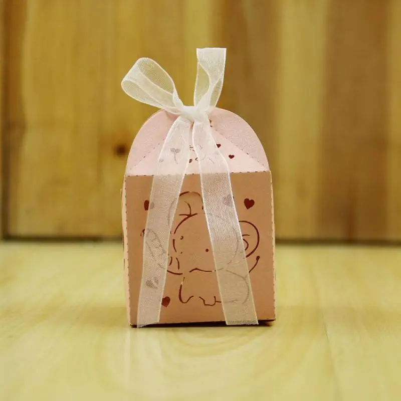 50 шт. ажурные модные коробки для конфет С Рисунком Слона Diy конфеты печенья