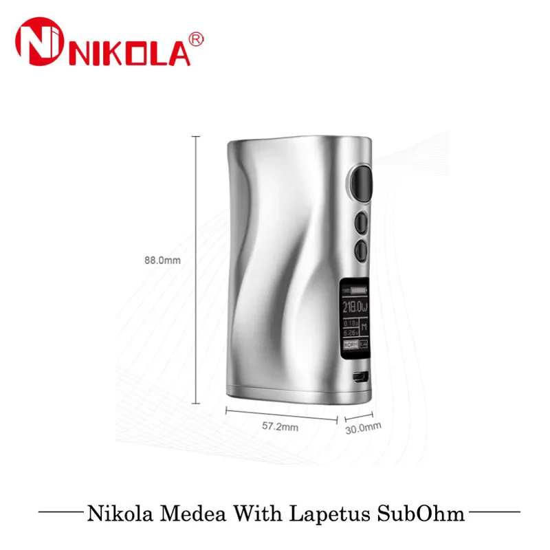 Электронная сигарета Nikola Medea 218 Вт бокс мод Lapetus комплект Питание от двух