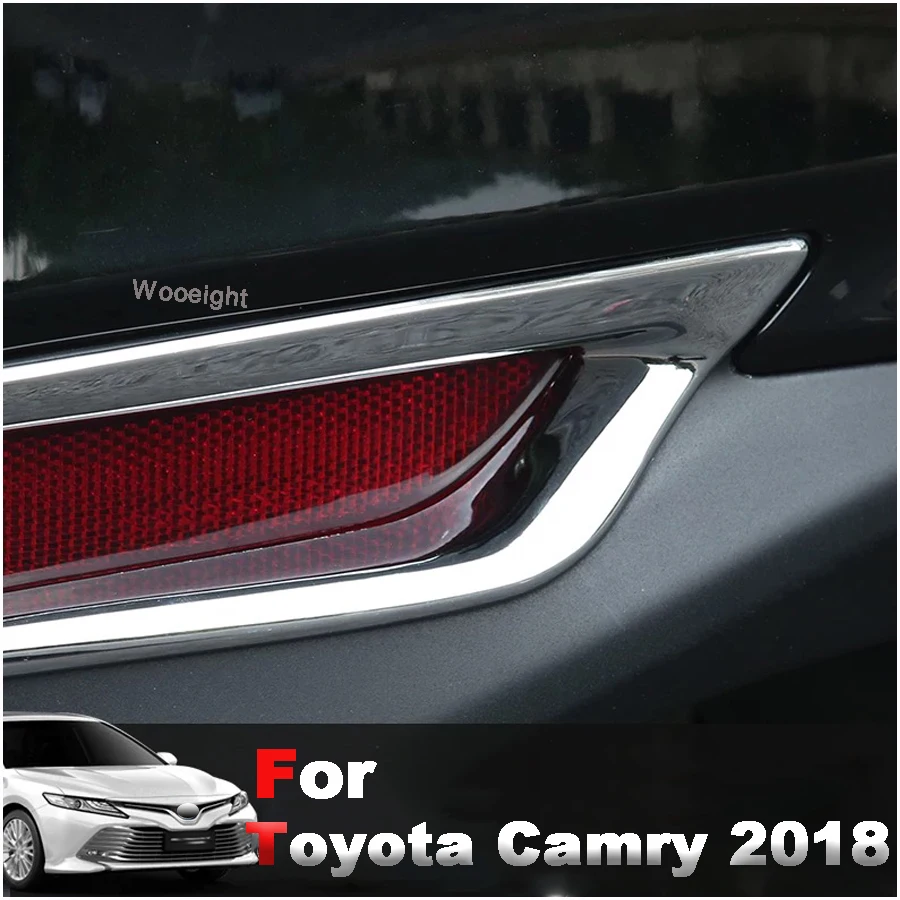 2 шт. автомобильный Стайлинг задний противотуманный фонарь Накладка для Toyota Camry ABS хром авто левые и правые полосы рамка