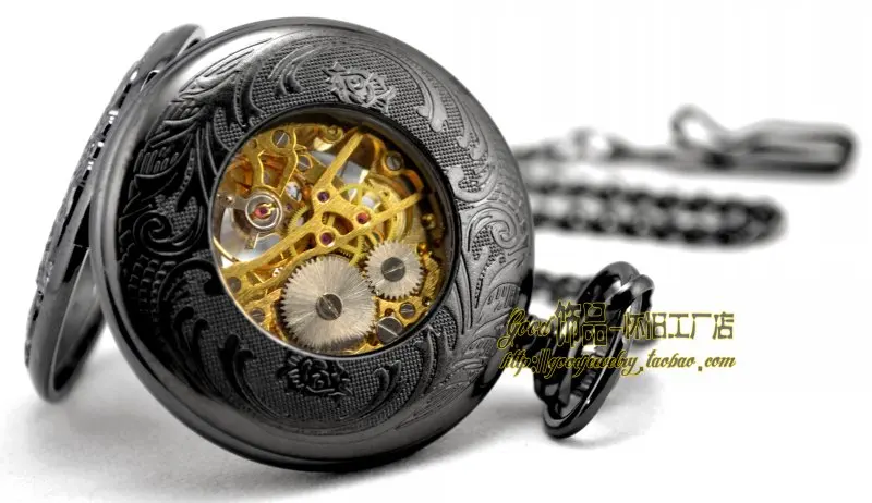 Вольфрам стали Англия 12 полые ретро моды механические часы старые карманные