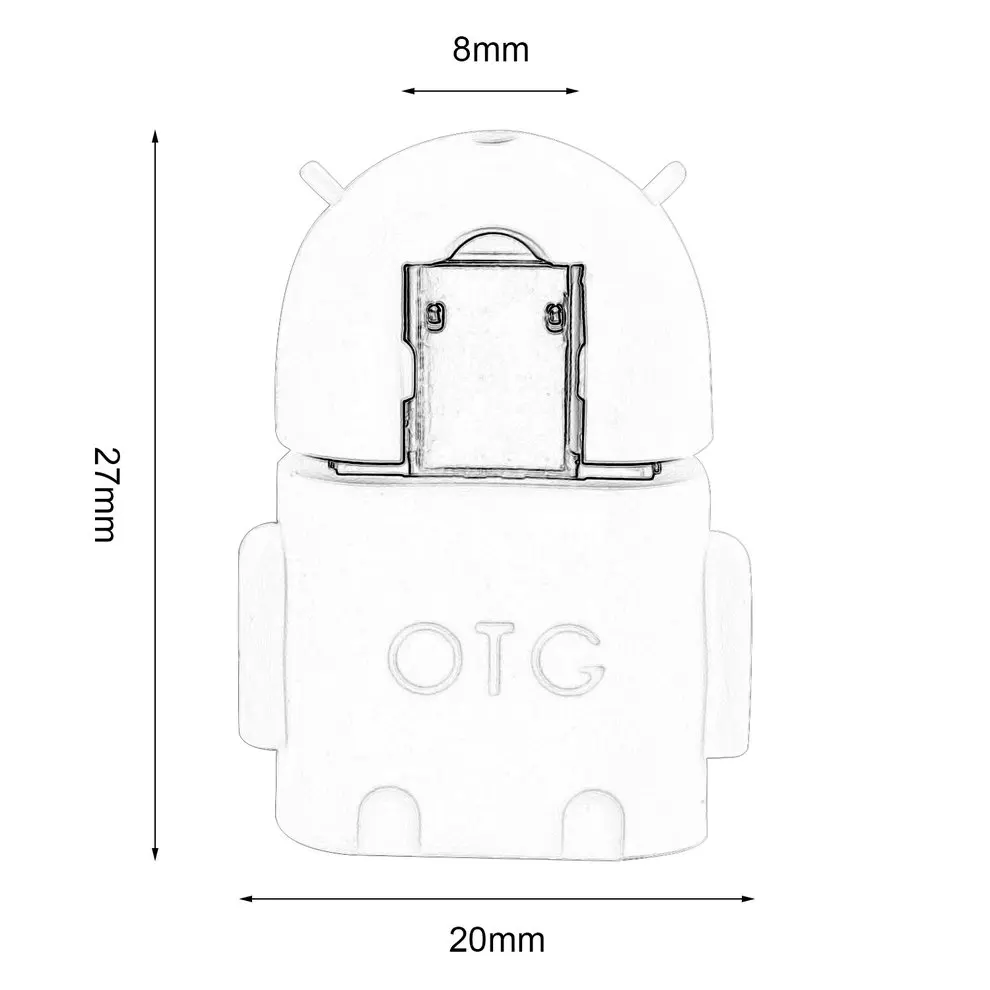 5 шт. в форме робота Micro USB 2 0 конвертер хост мужчина к Женский OTG адаптер для Android