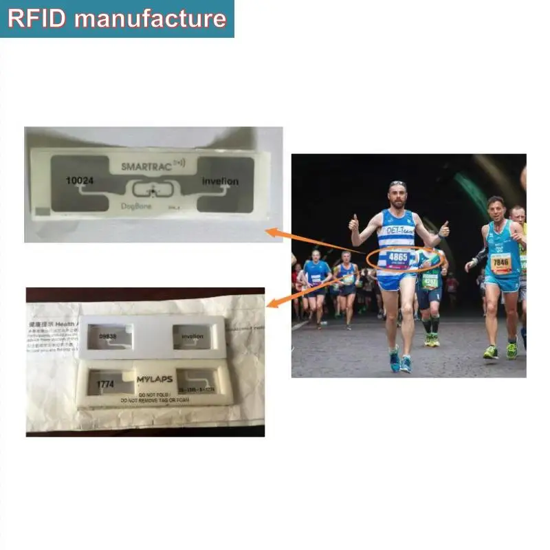 500 шт длинный диапазон rfid uhf теги оригинальный smartrac dogbone метки наклейка влажная