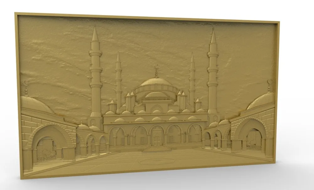 Замок 3D модель рельеф STL модели для ЧПУ резьба по дереву машины гравировки artcam type3