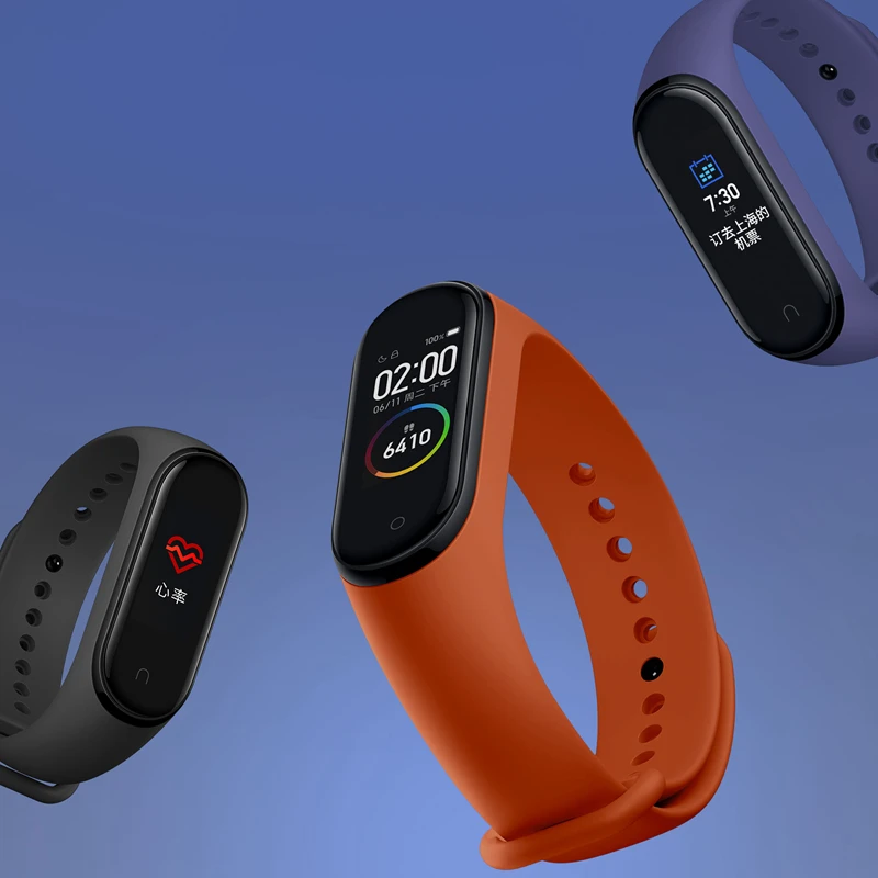 Xiaomi mi Band 4 глобальная Версия смарт-Браслет фитнес-трекер mi Band 4 браслет 5ATM водонепроницаемый 0,9" OLED экран пульсометр