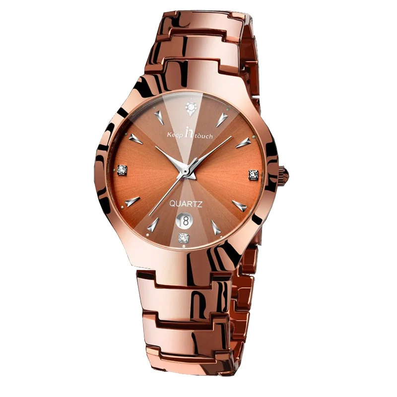 В курсе Нержавеющая сталь Водонепроницаемый Любители кварцевые наручные часы