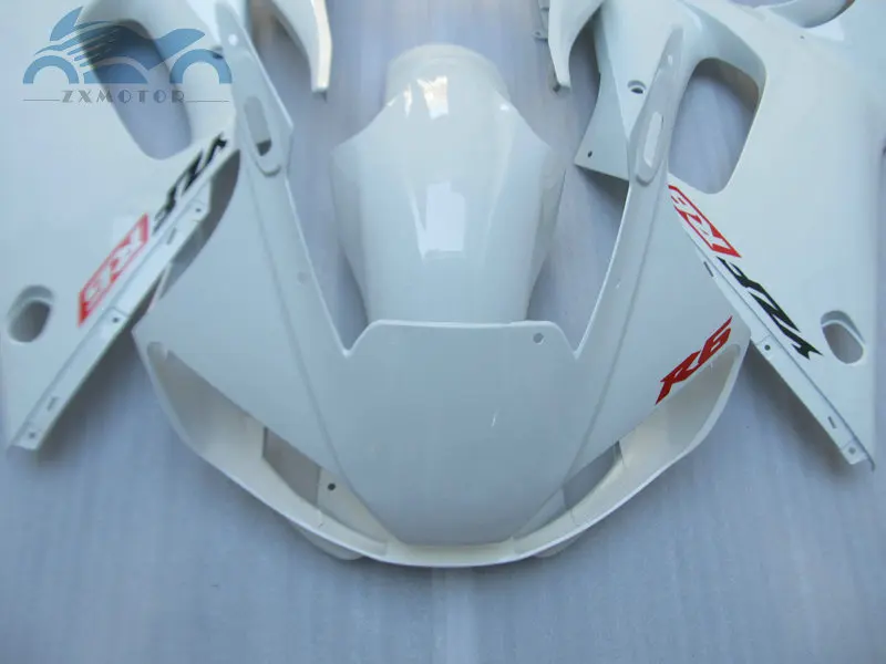 Бесплатные Индивидуальные мотоцикл комплект обтекателей для YAMAHA R6 YZFR6 1998 1999 2000 2002 YZF R6 98-02 белый спортивный Обтекатели на кузов EB25