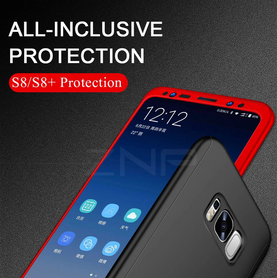 ZNP защитный чехол на 360 градусов для samsung Galaxy S9 S8 Plus Note 8 чехол для samsung S8 Note 8 Защитная пленка для экрана