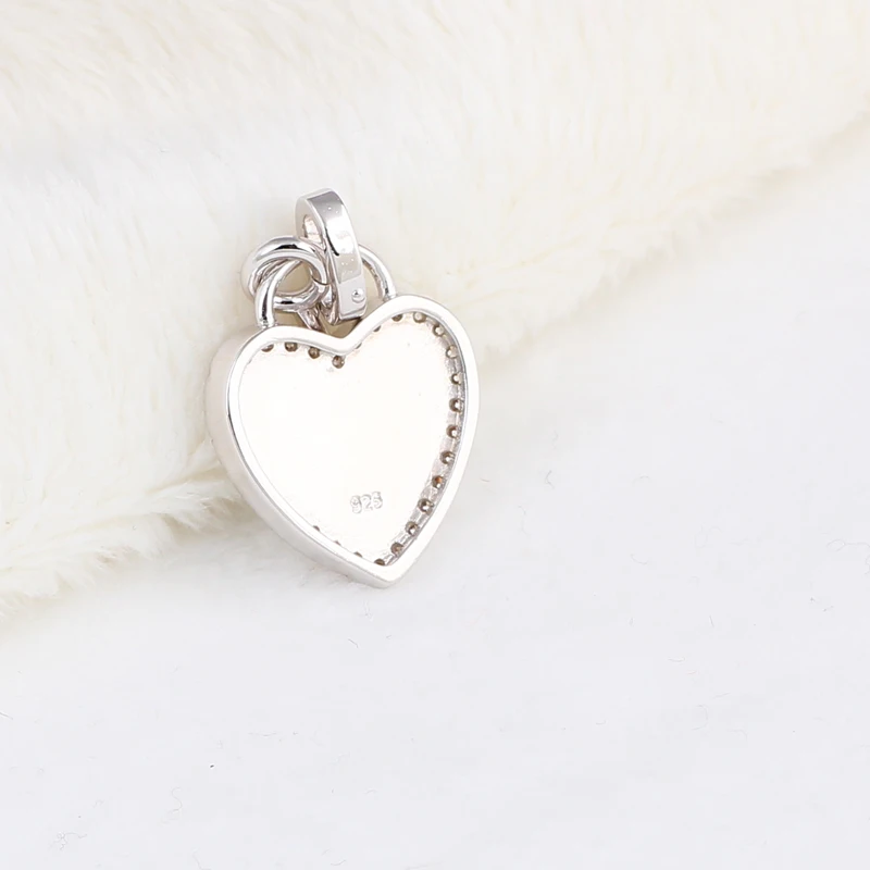 Дешевые модные изделия Сердце Ключевые Дизайн Белый огненный опал Серебро