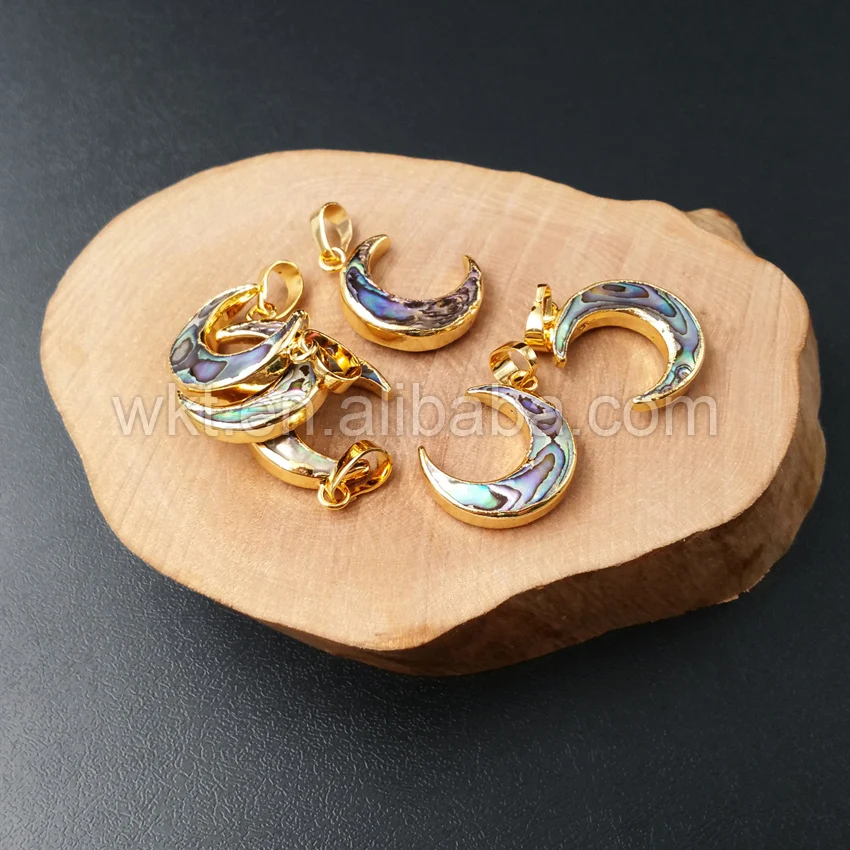 Оптовая продажа подвеска в виде полумесяца из натуральной морской ракушки