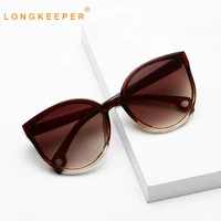 longkeeper cat eye sunglasses women retro female shade sun glasses fashion drive outdoor gradient eyewear gafas de sol uv400