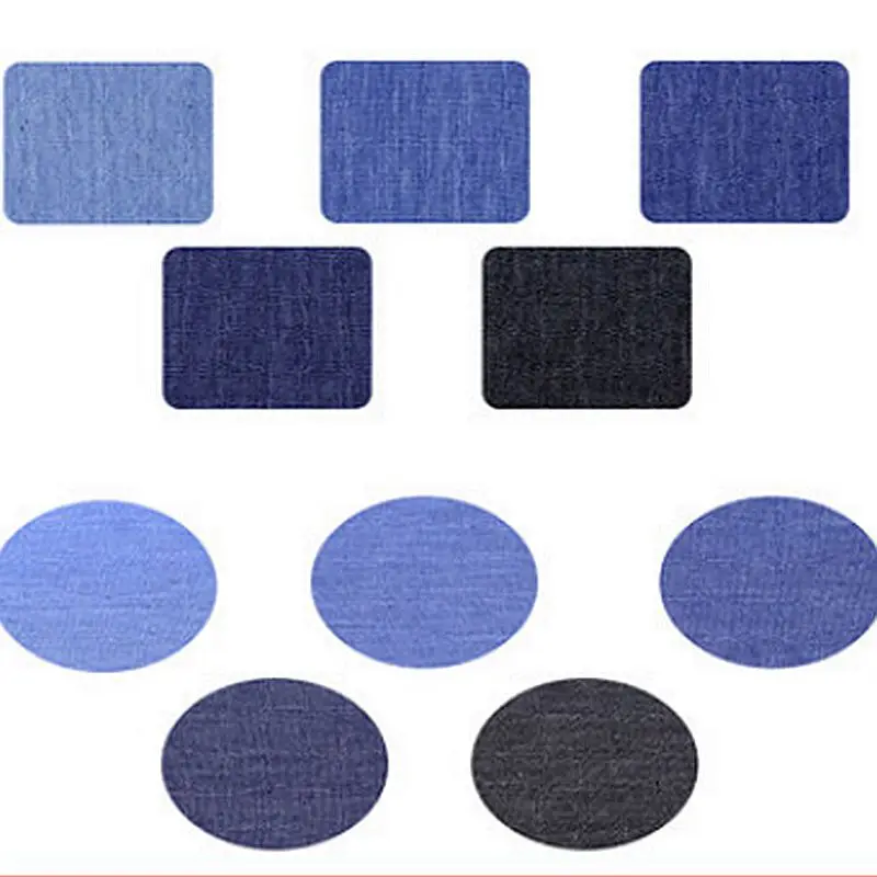 Хлопковая джинсовая ткань с принтом хлопковая синяя для кукол DIY Маленький кусок