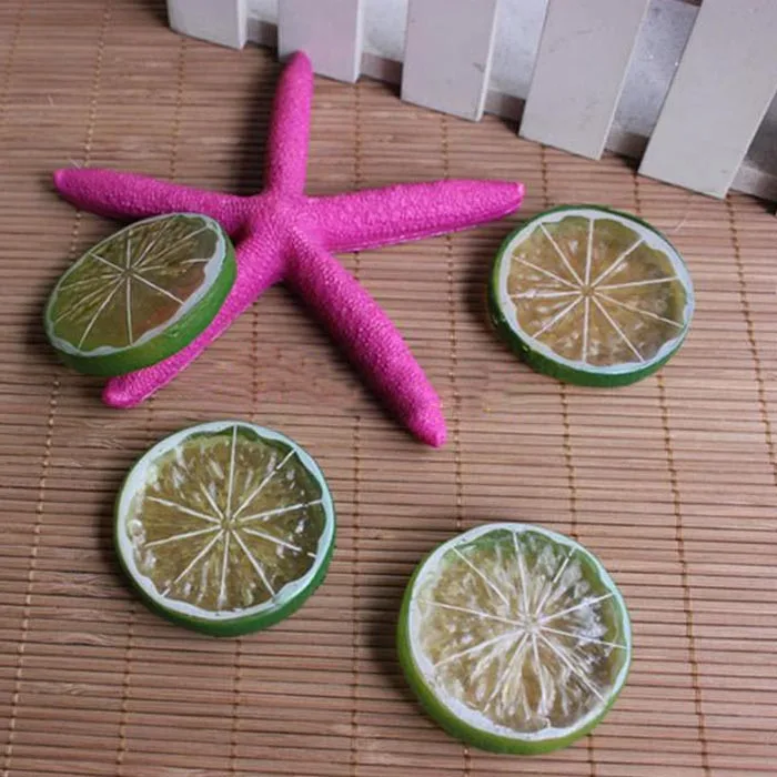 20 шт. 5 см Разноцветные Пластиковые кусочки искусственного лимона с имитацией