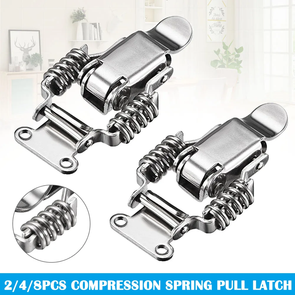 Newly 2/4/8Pcs Draw Latch Clamp Double Compression Spring for Cabinet Drawer XSD88 | Обустройство дома