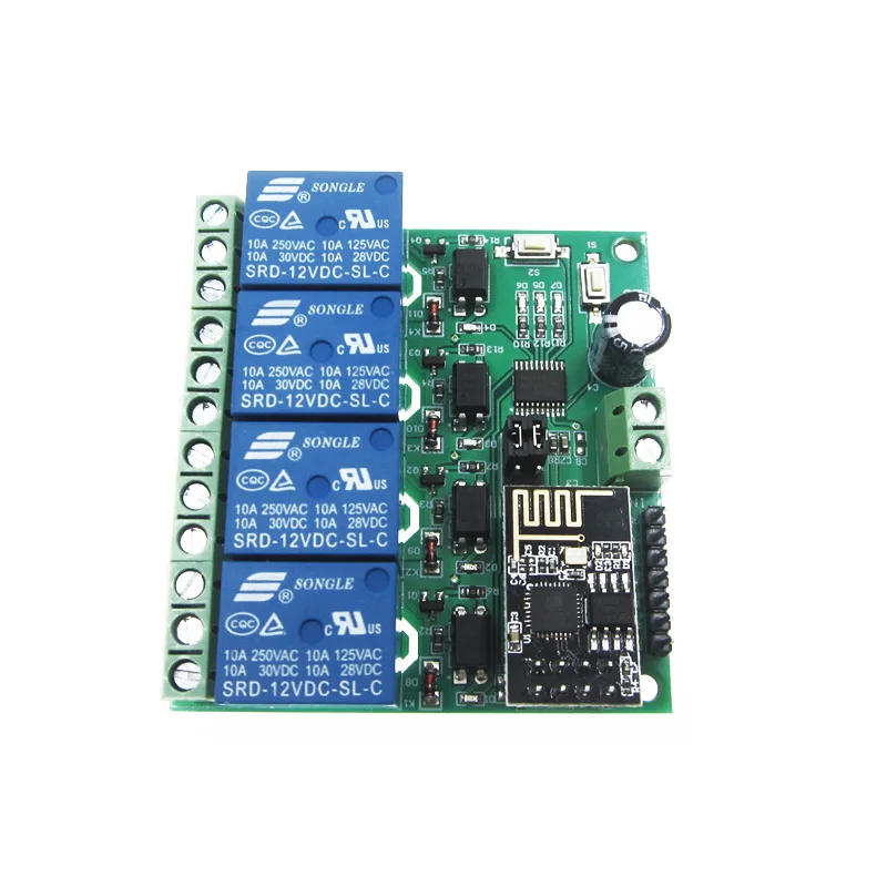 ESP8266 12 V 4 WiFi реле канала домашний смарт телефон Remote Управление