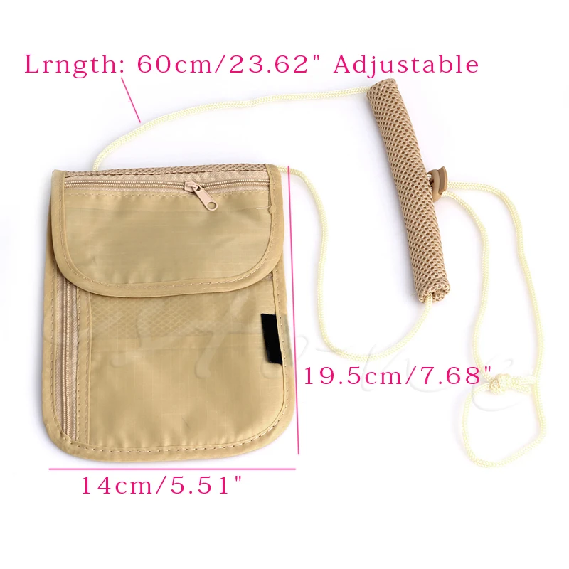 THINKTHENDO дорожный защитный чехол под одежду сумочка на шею кошелек с отделением для