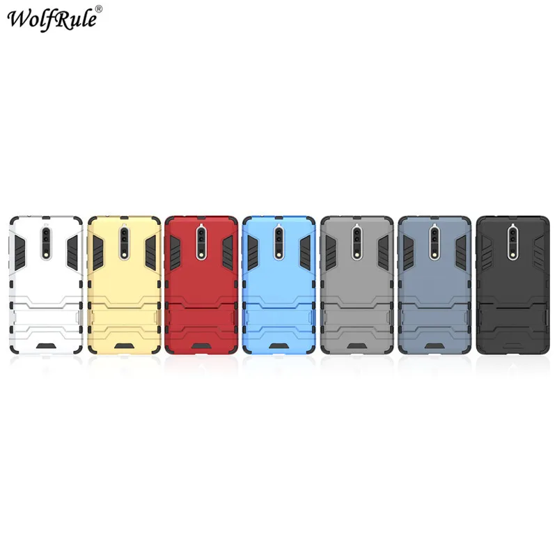 WolfRule For Cover Nokia 8 Case Soft Silicone &amp PC Holder Anti knock Phone Shell Nokia8 5.3'' |