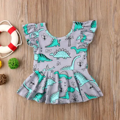 Платье с рукавами крылышками для новорожденных девочек комбинезон летняя