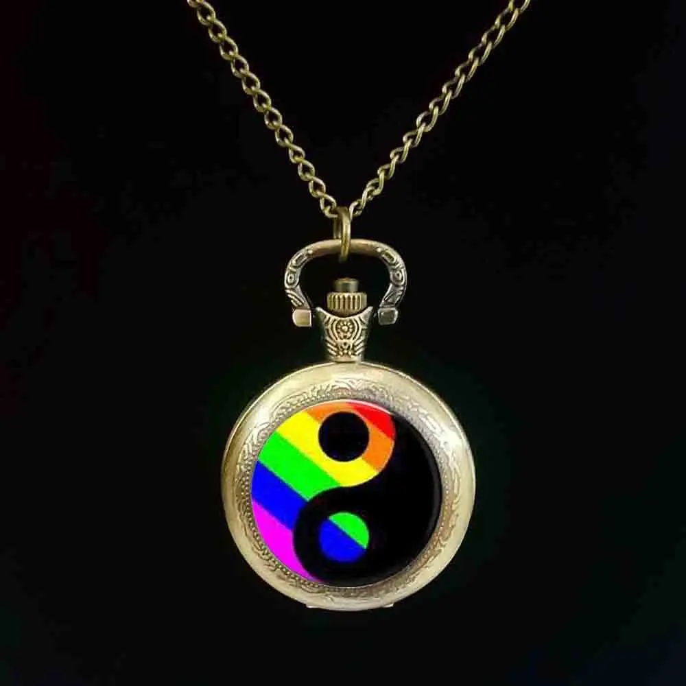 Gay Pride карманные часы ювелирные изделия Ying Yang украшения новые | Украшения и