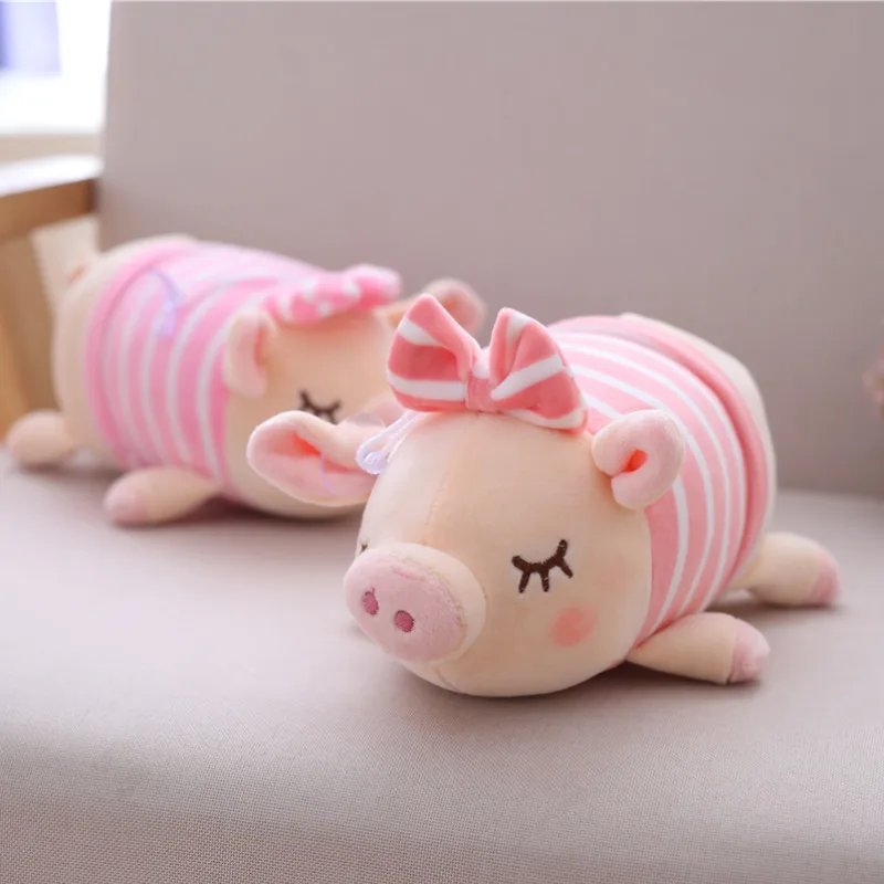 Kawaii розовый бант поросенок Мягкие плюшевые игрушки подушка милый Ститч кукла