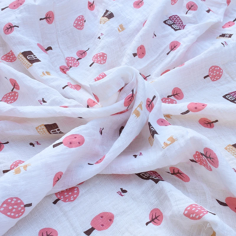 Розовое Хлопковое одеяло SWAN100 % муслин динозавр Единорог узоры многоразовое