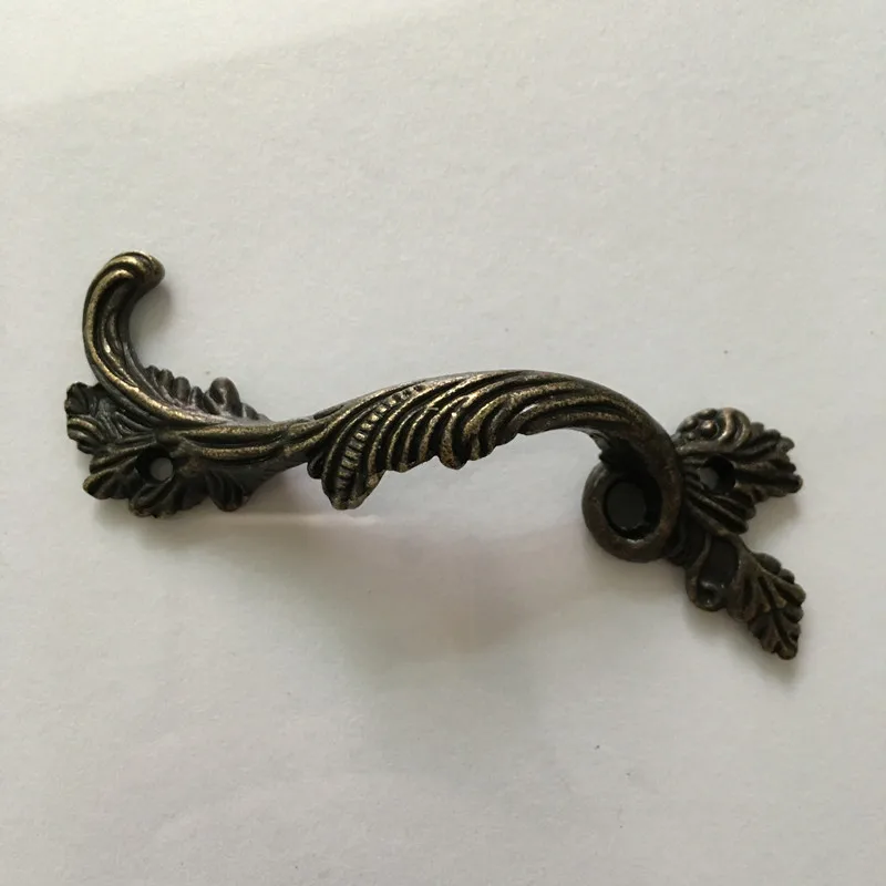 1 шт. резная ручка в полоску с листьями кухонная для ящика шкафа дверные ручки