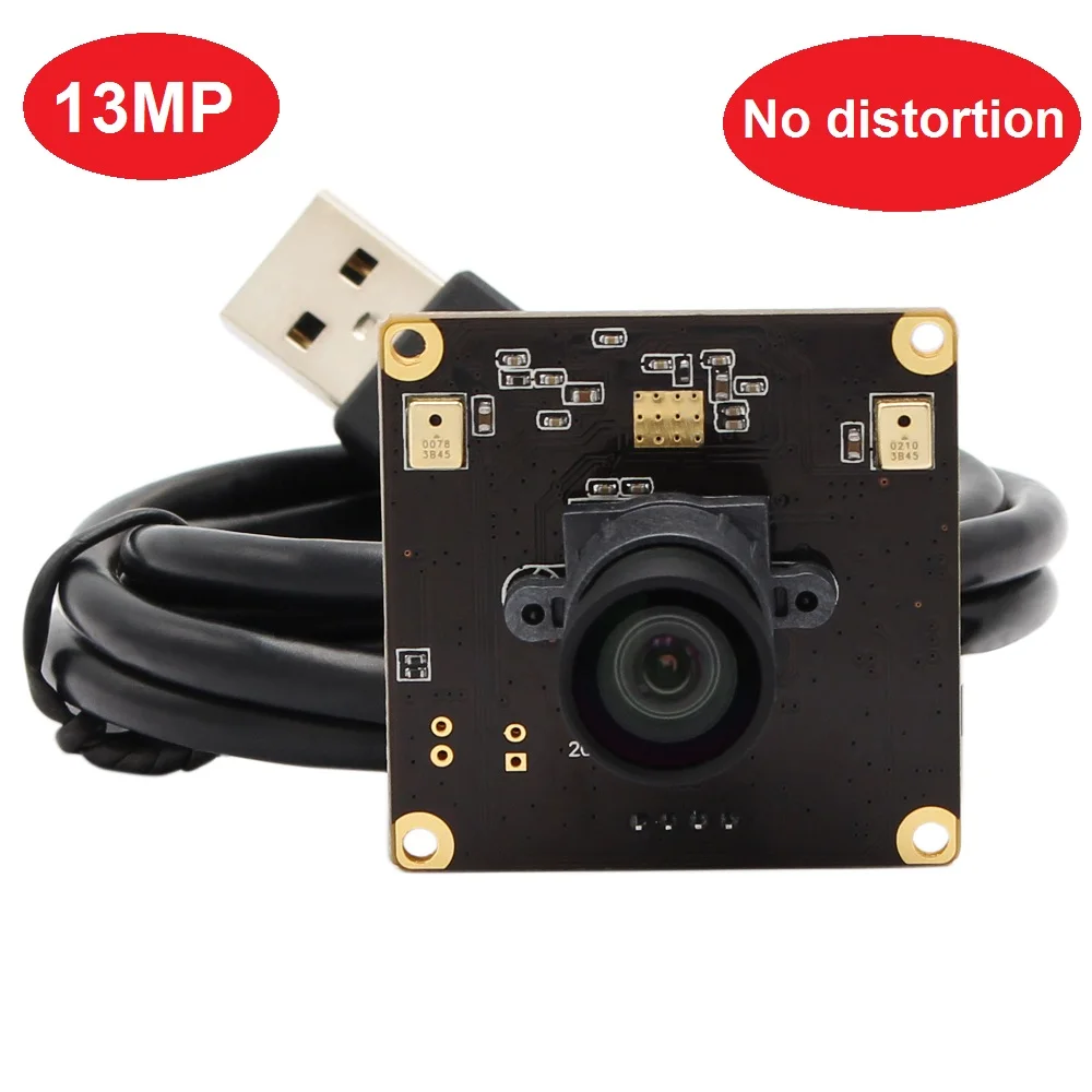 

ELP 13MP High Resolution Camera Module M12 No distortion Lens USB 2.0 Webcam Camera Module