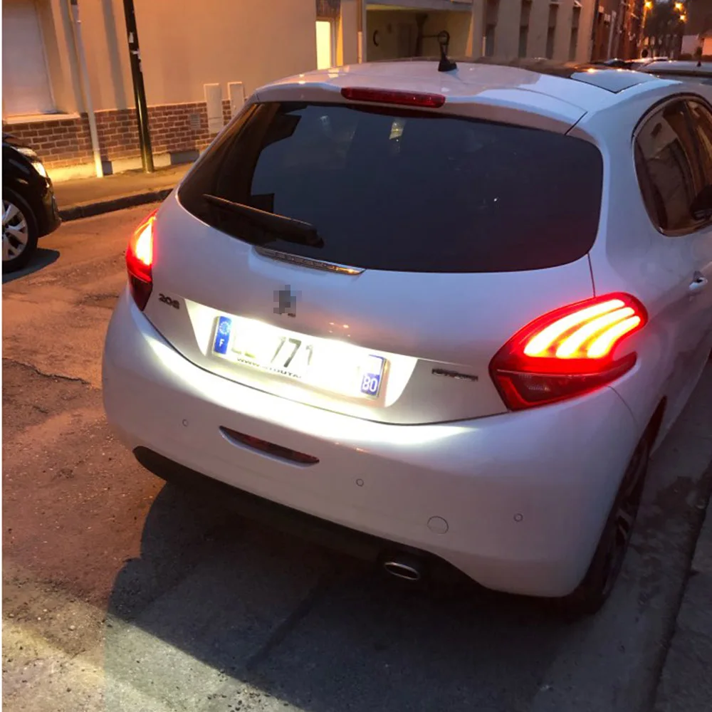 Светодиодные лампы для номерного знака Peugeot 207 CC 07 308 MK2 15 208 12 16 CITROEN C5 III RD 08 OEM:9682403680 2