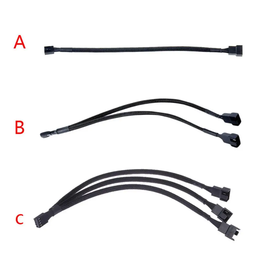 Mainboard CPU 4 PIN Fan Extention Cables PWM 4P Adapter Cable Computer Case Power &amp Connectors |