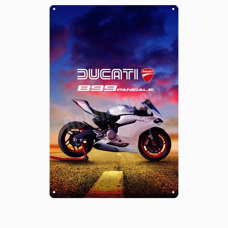 A Ducati Corse табличка винтажная металлическая жестяная вывеска для паба бара гаража декоративная пластина для мотоцикла железная живопись мотор настенные художественные наклейки N280 - Цвет: A