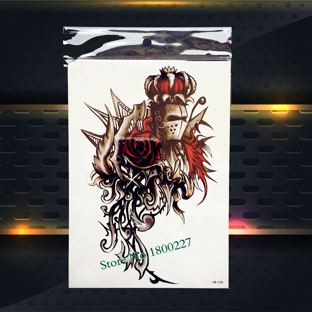Большой размер водонепроницаемый временное тату Феникс Nirvana дизайн мужской боди