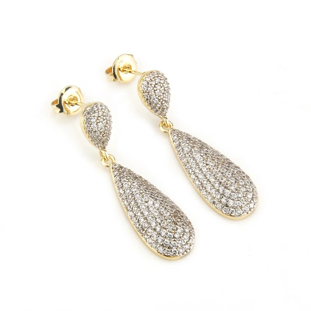 SUNSLL Золотой Цвет медные булавки мульти кубического циркония модные свисающие