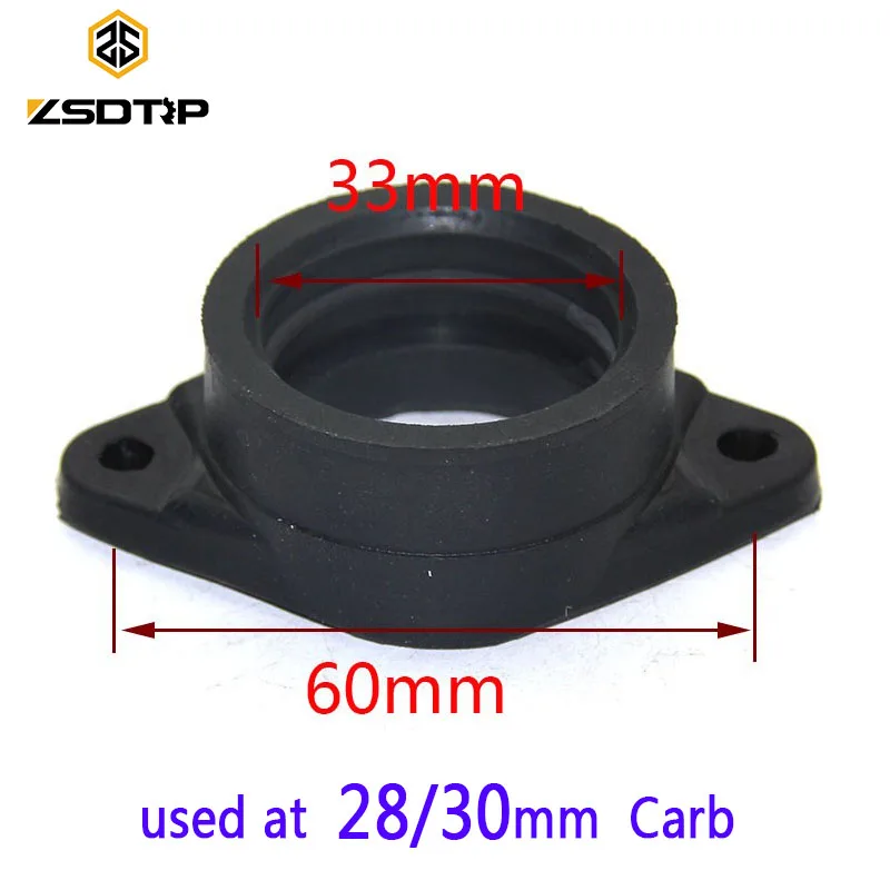 ZSDTRP 2 шт./лот резиновый адаптер впускная труба подходит для KOSO Mikuni PWK KEIHIN 28 30 мм