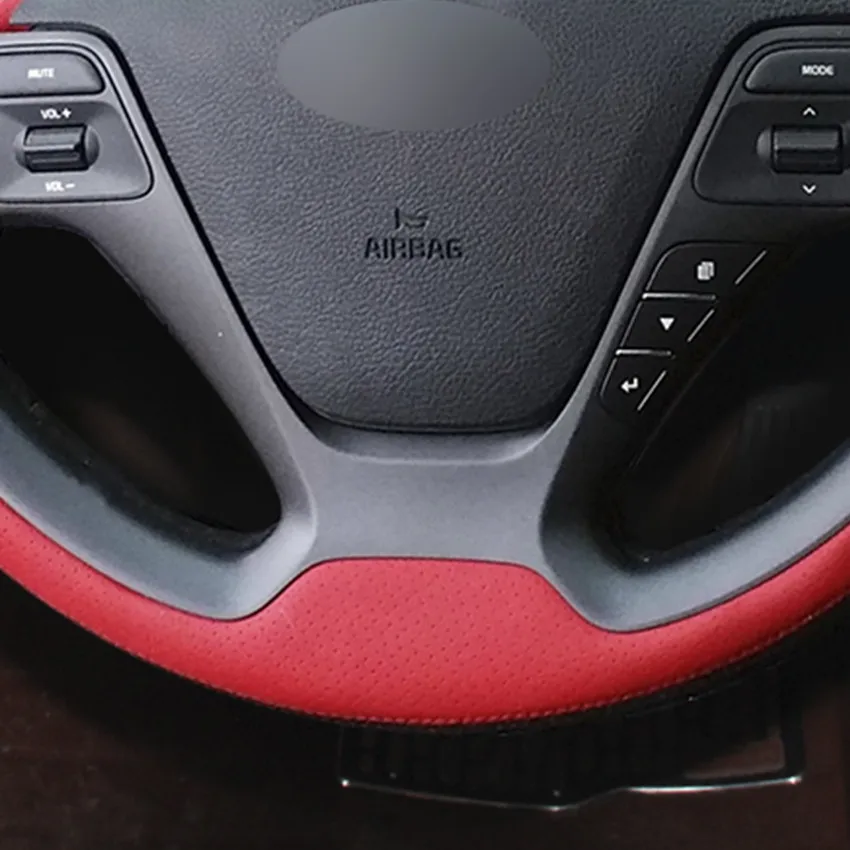 MEWANT черный чехол рулевого колеса автомобиля из натуральной кожи для Kia K3 2013- Ceed Cee 'd Cerato Forte Koup Forte5