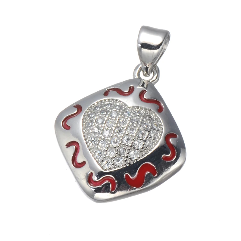 Эмалевые подвески с микрозакрепкой циркониевые сердца подвеска аксессуары для