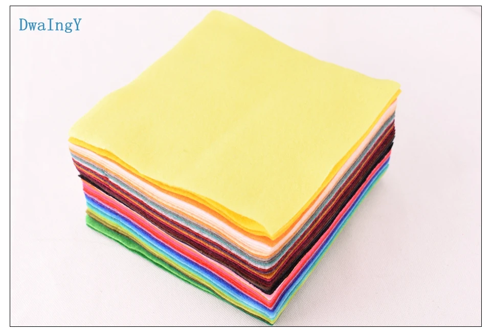 DwaIngY 42 pcs1mmThick Мягкий войлок F полиэстер нетканый материал для DIY ручной работы Carfts 15X15 см