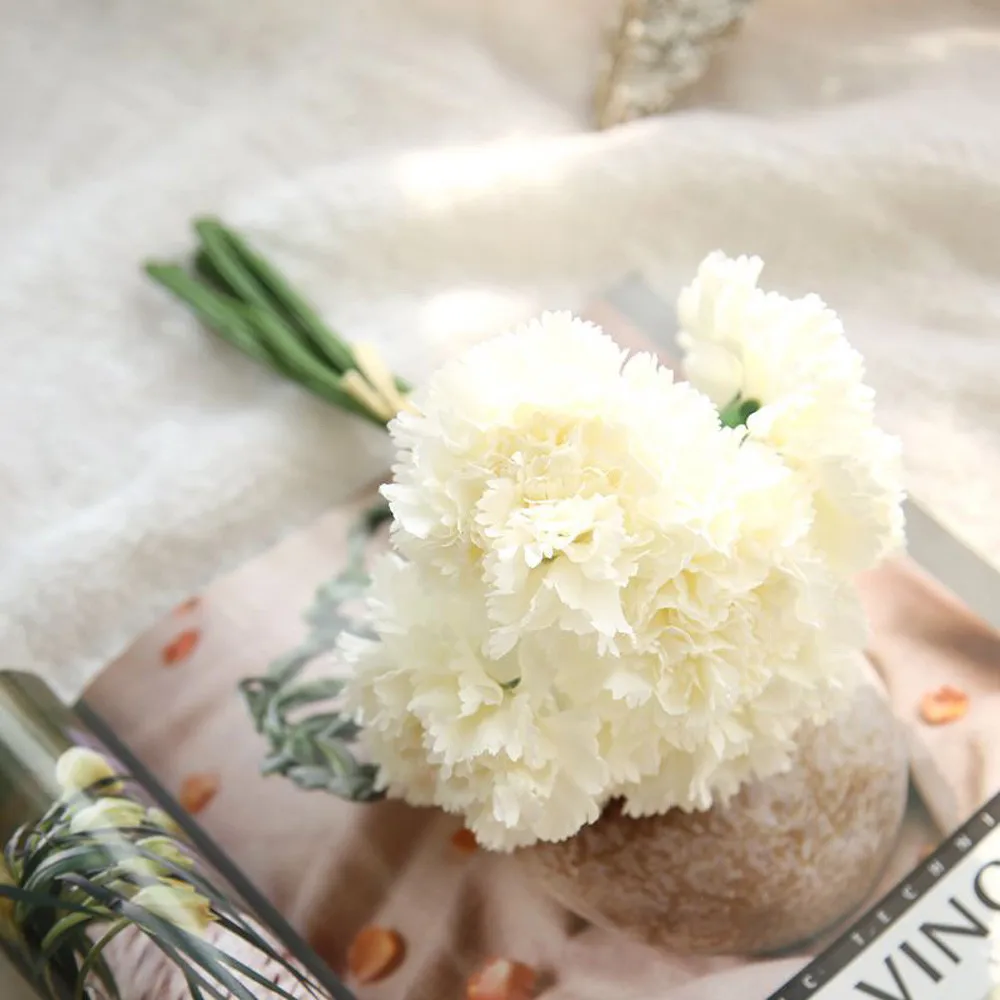 Искусственные цветы гвоздики цветочный свадебный букет Свадебный декор с