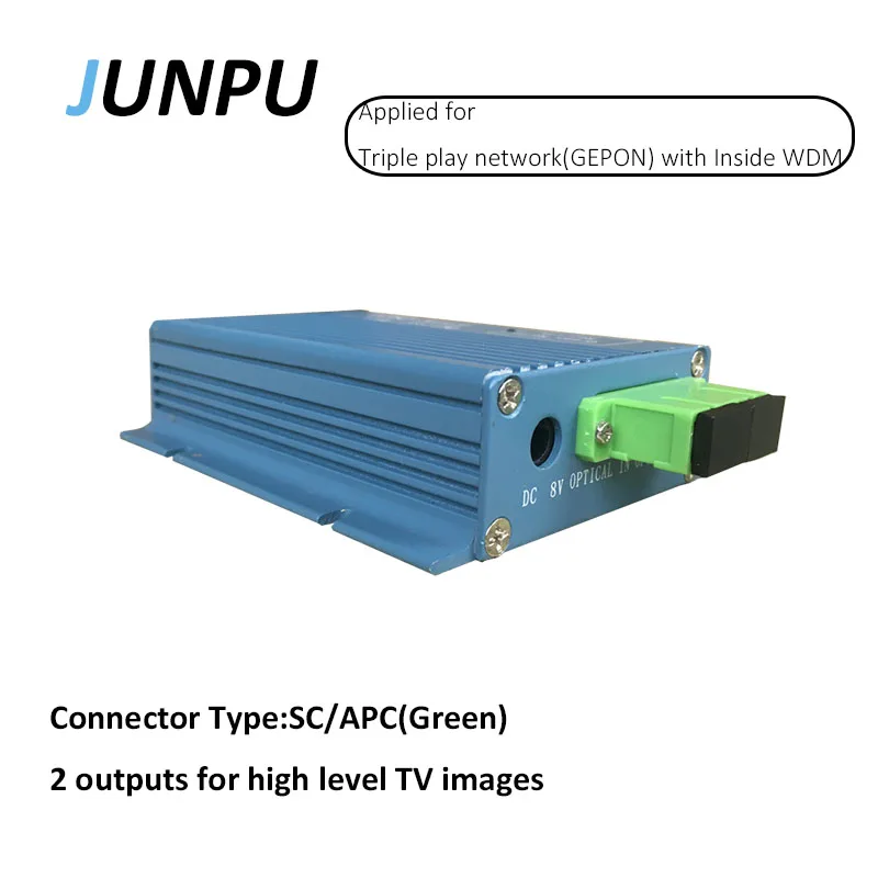 Junpu 2 порта Волокно Оптический FTTH GEPON WDM мини узел indoor оптического приемника для