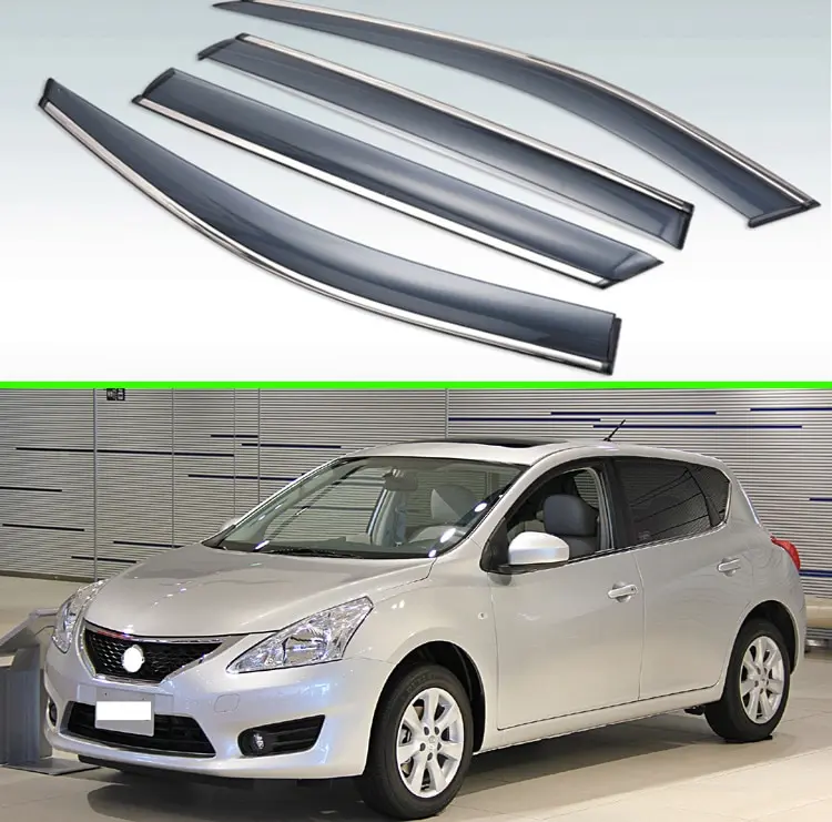 Пластиковый Наружный козырек для Nissan Tiida Pulsar 2011 2015 второго поколения (C12) оттенки