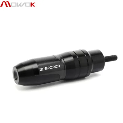 Black Для Kawasaki Z900 Z800 Z750 Мотоцикл с ЧПУ алюминиевые Краш колодки выхлопные Ползунки Краш протектор с логотипом - Цвет: Black