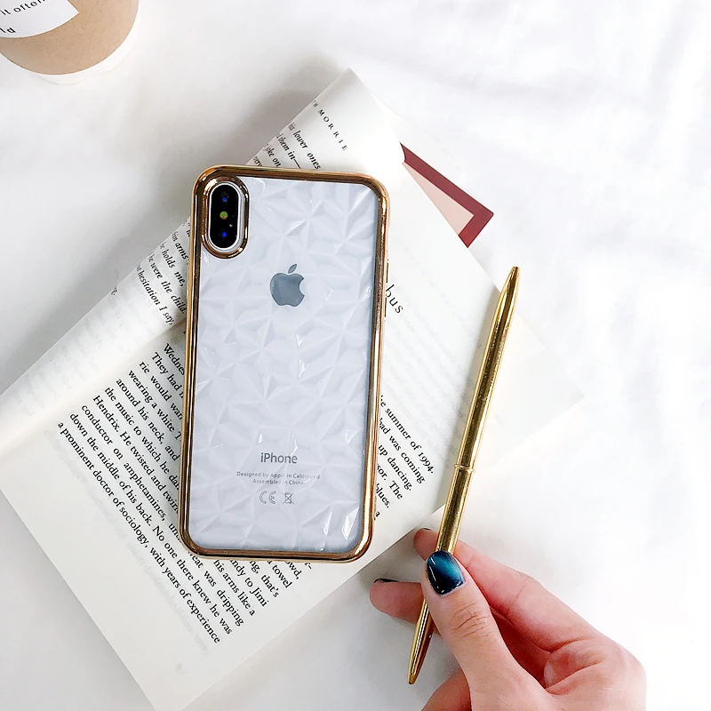 CBL Роскошные 3D ромба чехол для iphone 6 7 8 плюс Чехол Покрытие ТПУ 8X10 Тонкий