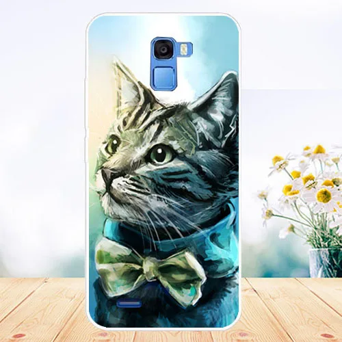 Для Oukitel K5000 чехол s Мягкий ТПУ Волк тигр филин роза рисунок задняя крышка для