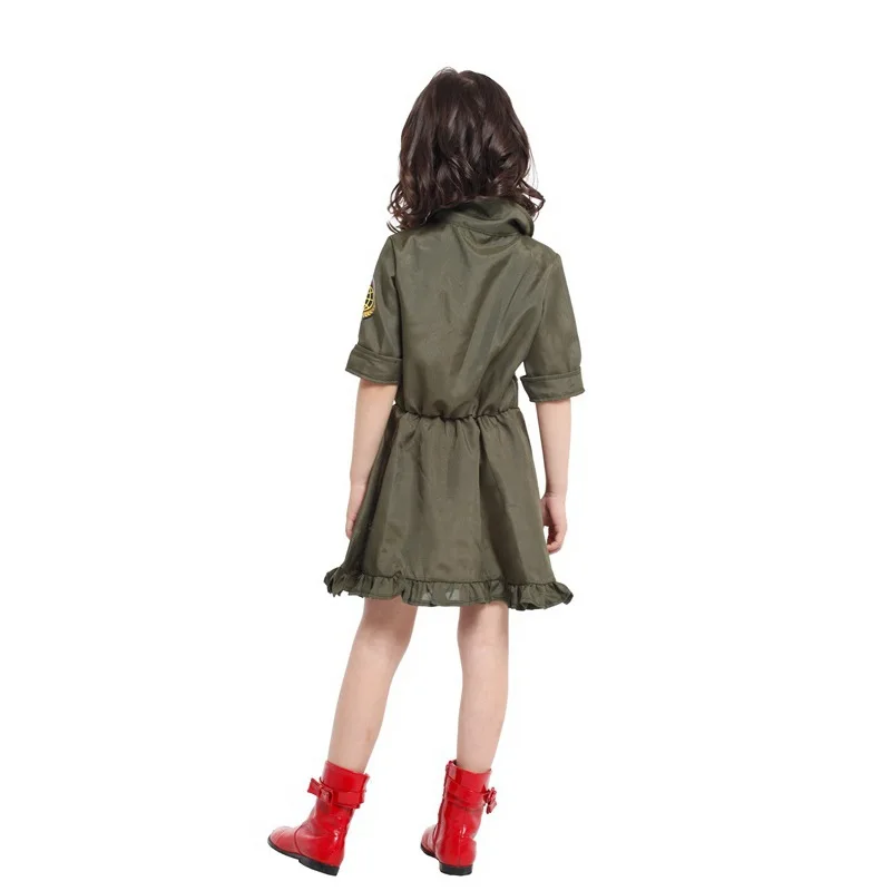 MOONIGHT Carnival clothes Cosplay Dress Disfraz Girls Air Force cosplay Costume for Halloween Kids children | Тематическая одежда