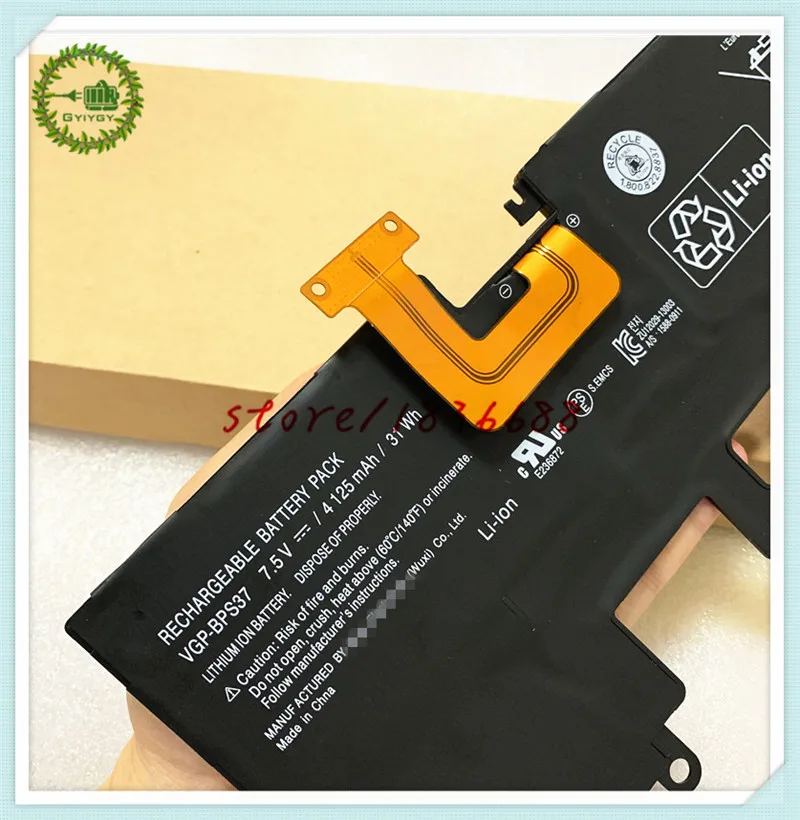 Аккумулятор GYIYGY 7 5 В 4125 мА · ч 31WH BPS37 для Sony VAIO Pro 11 дюймов SVP11 SVP1121 SVP11227SCB|battery for sony