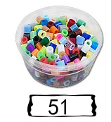51 DOLLRYGA 5 мм Хама бусины 50 цветов в коробке для детей Детская игрушка пена набор бисера творческие материалы ручной работы гладильная головоломка горох - Цвет: 51