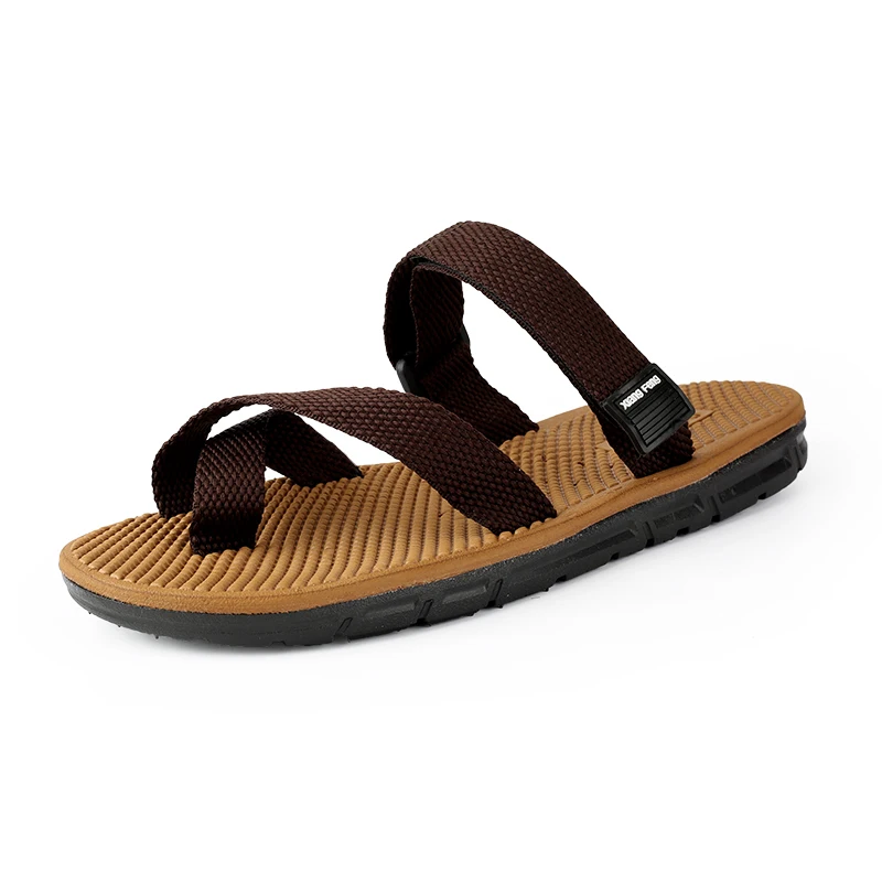 Мужские Вьетнамки пляжные сандалии на плоской подошве дизайнерские тапочки