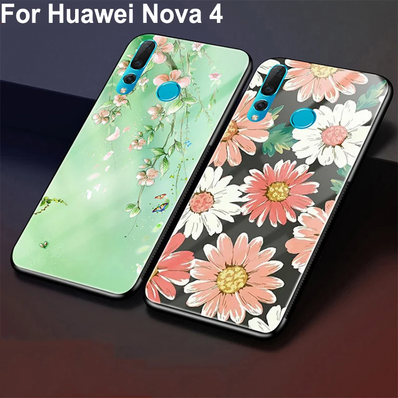 Чехол из закаленного стекла для телефона Huawei Nova 4 все включено чехол с мягкими
